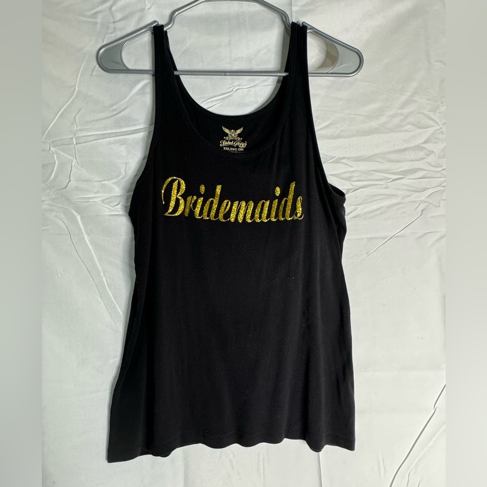 Black Bridesmaid tank top xxl